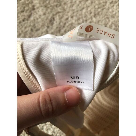 Shade & Shore Women’s Cream Lace Top 2 Piece Bikini Size L (36B) NWOT - Picture 5 of 9